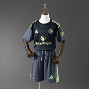 Manchester United 25/26 Goalkeeper Full Kids Kit Jersey – Replica Football Socce