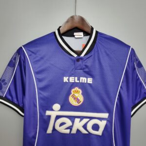 97/98 Real Madrid Away Retro Jersey – Vintage Replica Football Soccer Shirt – S-