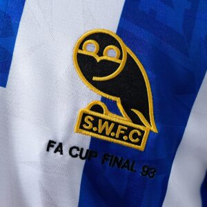 Sheffield Wednesday 92_93 Home Retro Jersey – Replica Football Soccer Shirt – S–
