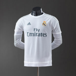 Real Madrid 2015/16 Home Long Sleeve Player Version Retro Jersey – Vintage Repli