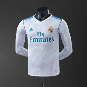 Real Madrid 2017/18 Home Long Sleeve Player Version Retro Jersey – Vintage Repli