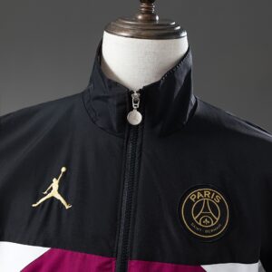 PSG Collaboration Windbreaker - Black & Psychedelic Purple – Replica Football So