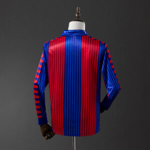 Barcelona 1992 Home Long Sleeve Retro Jersey – Vintage Replica Football Soccer S
