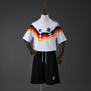 Germany 1990 Home Retro Kids Kit Jersey – Replica Football Soccer Shirt – Size 1
