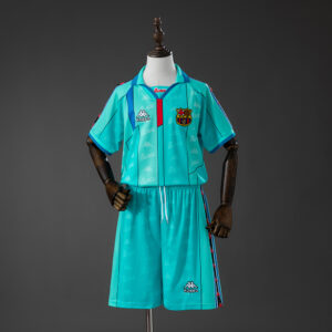 Barcelona 96_97 Away Retro Kids Kit Jersey – Replica Football Soccer Shirt – Siz