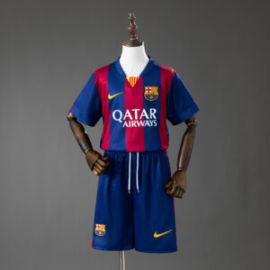 Barcelona 14_15 Home Retro Kids Kit Jersey – Replica Football Soccer Shirt – Siz