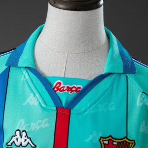 Barcelona 96_97 Away Retro Kids Kit Jersey – Replica Football Soccer Shirt – Siz