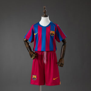 Barcelona 05_06 Home (League Edition) Retro Kids Kit Jersey – Replica Football S