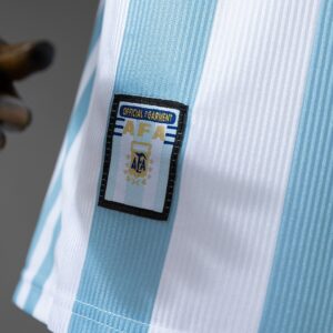 Argentina 1998 Home Retro Kids Kit Jersey – Replica Football Soccer Shirt – Size