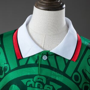Mexico 1998 Home Retro Kids Kit Jersey – Replica Football Soccer Shirt – Size 16