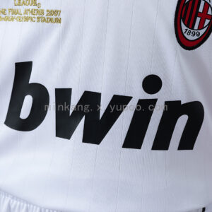 AC Milan 06/07 Away Retro Kids Kit Jersey – Replica Football Soccer Shirt – Size