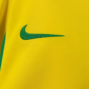 Brazil 2002 Home Retro Kids Kit Jersey – Replica Football Soccer Shirt – Size 16