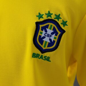 Brazil 1998 Home Retro Kids Kit Jersey – Replica Football Soccer Shirt – Size 16