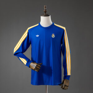 Real Madrid Terrace Icons Long Sleeve T-Shirt Blue – Replica Football Casual Wea