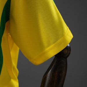 Brazil 2002 Home Retro Kids Kit Jersey – Replica Football Soccer Shirt – Size 16