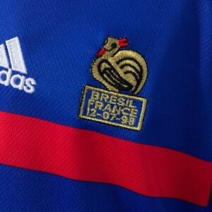 France 1998 Home Retro Long Sleeve Kids Kit Jersey – Replica Football Soccer Shi