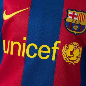 Barcelona 10_11 Home Retro Long Sleeve Kids Kit Jersey – Replica Football Soccer