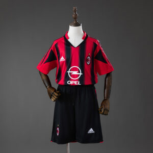 AC Milan 04/05 Home Retro Kids Kit Jersey – Replica Football Soccer Shirt – Size