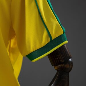 Brazil 1998 Home Retro Kids Kit Jersey – Replica Football Soccer Shirt – Size 16