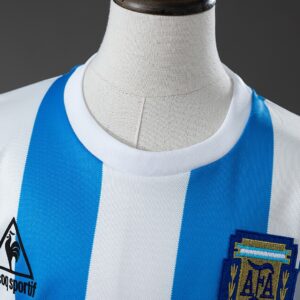 Argentina 1986 Home Retro Kids Kit Jersey – Replica Football Soccer Shirt – Size