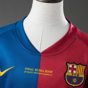Barcelona 08_09 Home Retro Long Sleeve Kids Kit Jersey – Replica Football Soccer
