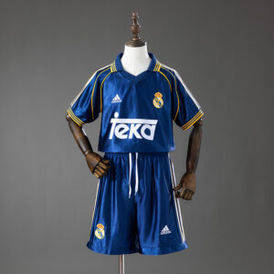 Real Madrid 98_00 Third Away Retro Kids Kit Jersey – Replica Football Soccer Shi