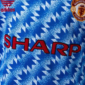 M-U 90_92 Away Retro Kids Kit Jersey – Replica Football Soccer Shirt – Size 16–2