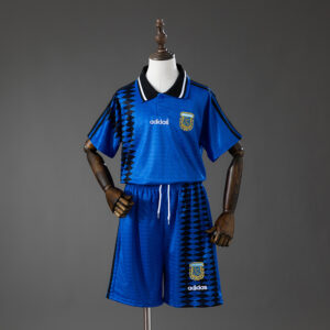 Argentina 1994 Away Retro Kids Kit Jersey – Replica Football Soccer Shirt – Size