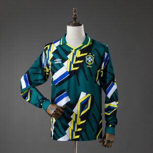 Brazil 96_97 Goalkeeper Retro Long Sleeve Jersey – Replica Football Soccer Shirt