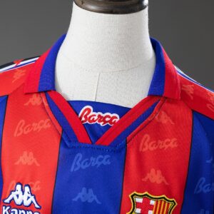 Barcelona 96_97 Home Retro Kids Kit Jersey – Replica Football Soccer Shirt – Siz