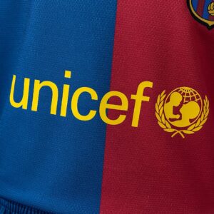 Barcelona 08_09 Home Retro Kids Kit Jersey – Replica Football Soccer Shirt – Siz