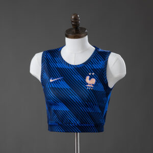 France 2026 Home Women's Crop Top Style Vest – Replica Football Soccer Shirt – S