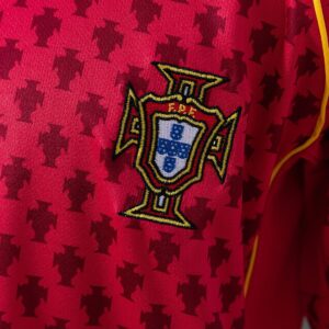 Portugal 2004 Home Retro Kids Kit Jersey – Replica Football Soccer Shirt – Size