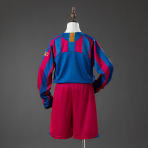 Barcelona 05_06 Home Retro Long Sleeve Kids Kit Jersey – Replica Football Socce