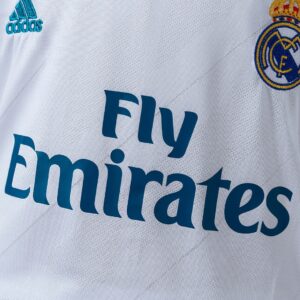 Real Madrid 17_18 Home Retro Kids Kit Jersey – Replica Football Soccer Shirt – S