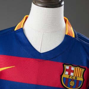 Barcelona 15_16 Home Retro Kids Kit Jersey – Replica Football Soccer Shirt – Siz