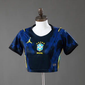 Brazil 2026 Home Women's Crop Top Style – Replica Football Soccer Shirt – S–XXL