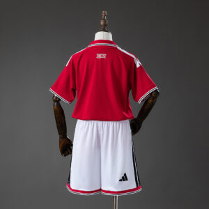 M-U 26_27 Home Kids Kit Jersey – Replica Football Soccer Shirt – Size 16–28