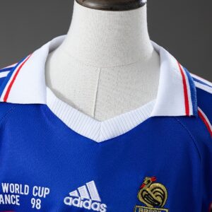 France 1998 Home Retro Long Sleeve Kids Kit Jersey – Replica Football Soccer Shi