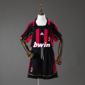 AC Milan 06/07 Home Retro Kids Kit Jersey – Replica Football Soccer Shirt – Size