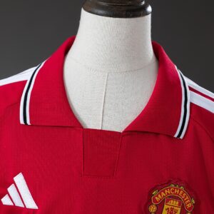 M-U 26_27 Home Kids Kit Jersey – Replica Football Soccer Shirt – Size 16–28