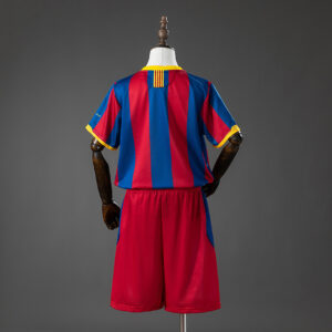 Barcelona 10_11 Home Retro Kids Kit Jersey – Replica Football Soccer Shirt – Siz