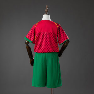 Portugal 2004 Home Retro Kids Kit Jersey – Replica Football Soccer Shirt – Size