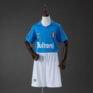 Napoli 87_88 Home Retro Kids Kit Jersey – Replica Football Soccer Shirt – Size 1