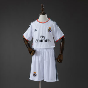 Real Madrid 13_14 Home Retro Kids Kit Jersey – Replica Football Soccer Shirt – S