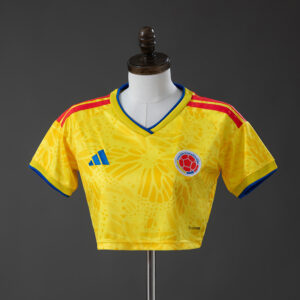 Colombia 2026 Home Women's Crop Top Style – Replica Football Soccer Shirt – S–XX
