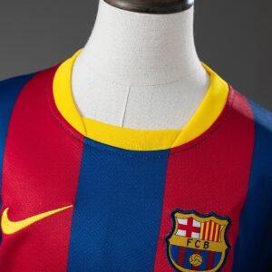 Barcelona 10_11 Home Retro Long Sleeve Kids Kit Jersey – Replica Football Soccer