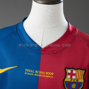 Barcelona 08_09 Home Retro Kids Kit Jersey – Replica Football Soccer Shirt – Siz