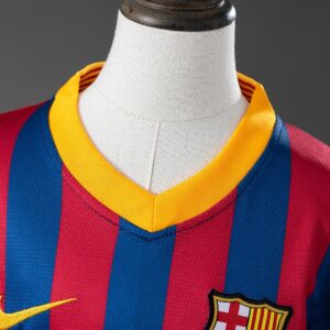 Barcelona 13_14 Home Retro Kids Kit Jersey – Replica Football Soccer Shirt – Siz