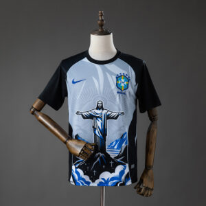 Brazil 2026 Christ the Savior - Gray Jersey – Replica Football Soccer Shirt – S–